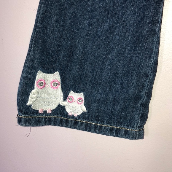 Gymboree owl embroidered ruffle jeans - Picture 3 of 5